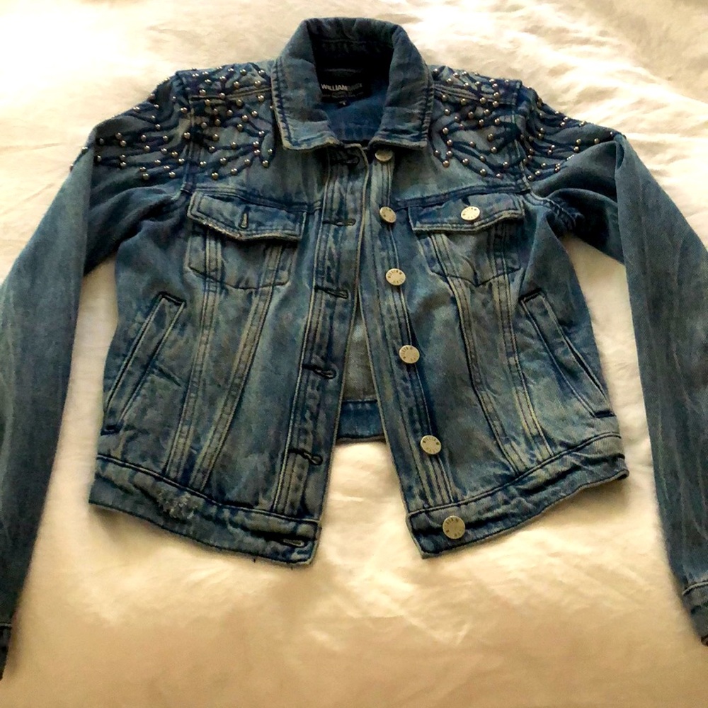 William Rast Denim Studded Jacket